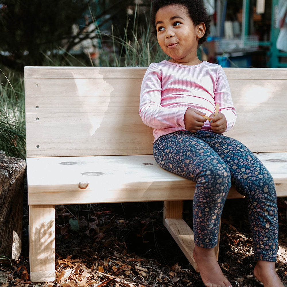 Kid s Wooden Bench Seat The Perfect Buddy Bench Castle and Cubby