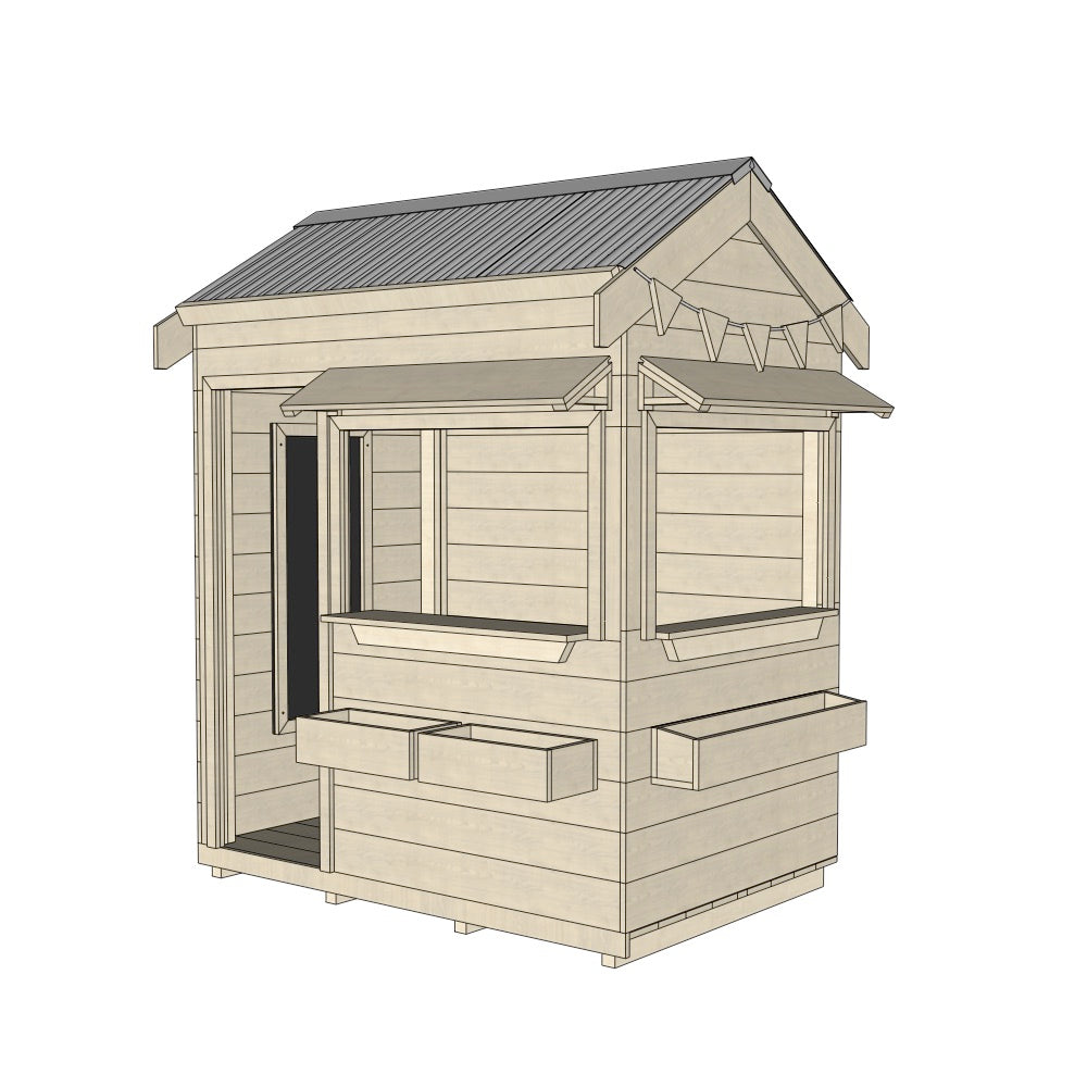 Commercial Signature Style: Pitched Roof Wooden Cubby Houses