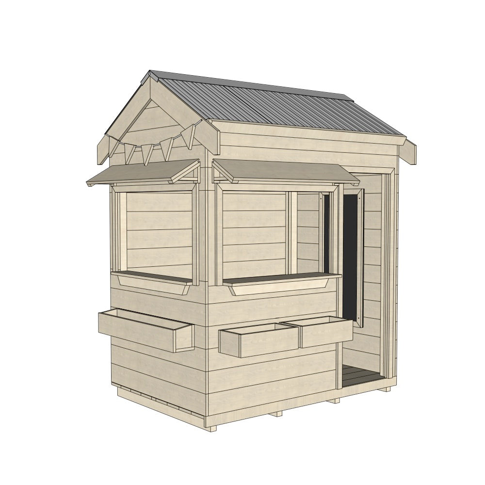 Commercial Signature Style: Pitched Roof Wooden Cubby Houses