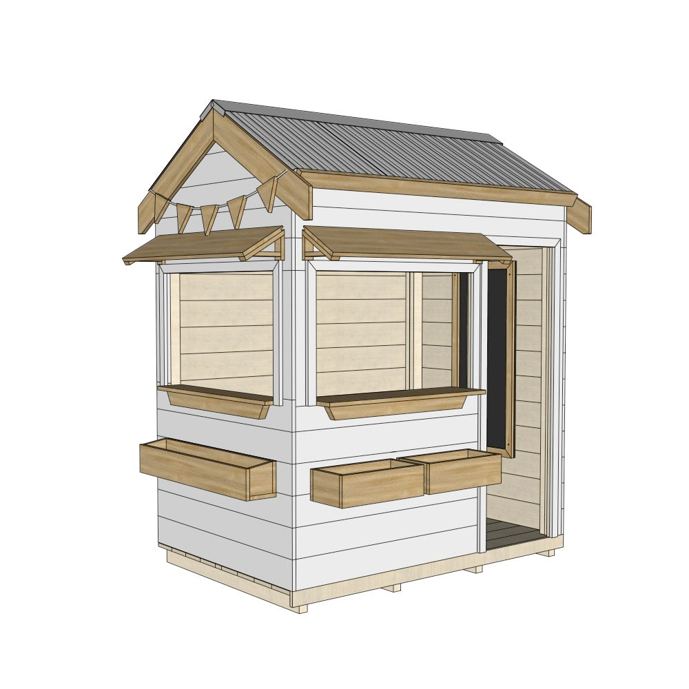 Commercial Signature Style: Pitched Roof Wooden Cubby Houses