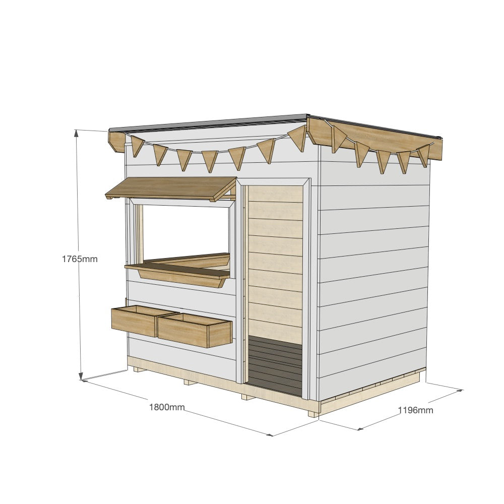 Commercial Signature Style: Flat Roof Wooden Cubby Houses