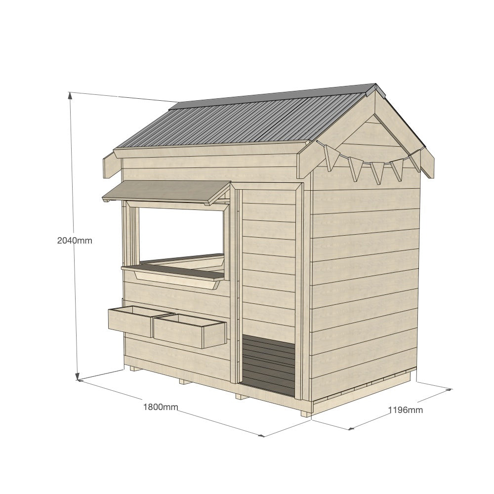 Commercial Signature Style: Pitched Roof Wooden Cubby Houses