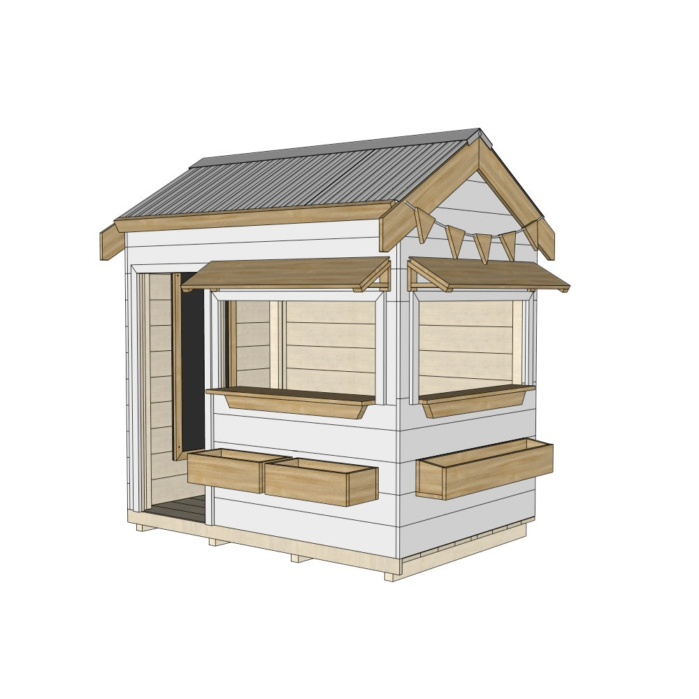 Commercial Signature Style: Pitched Roof Wooden Cubby Houses