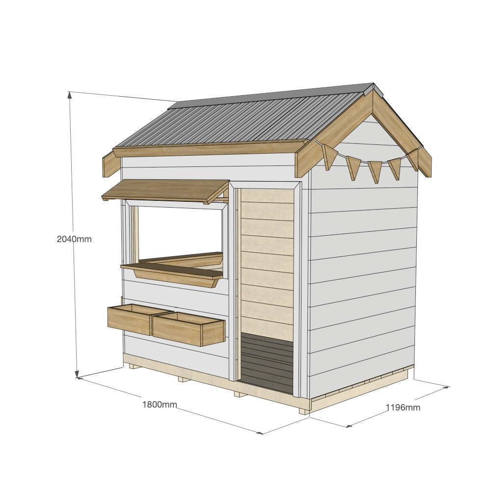 Commercial Signature Style: Pitched Roof Wooden Cubby Houses