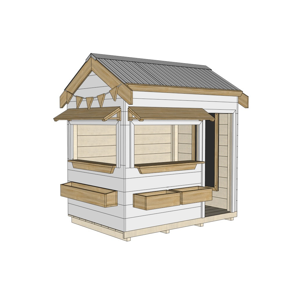 Commercial Signature Style: Pitched Roof Wooden Cubby Houses