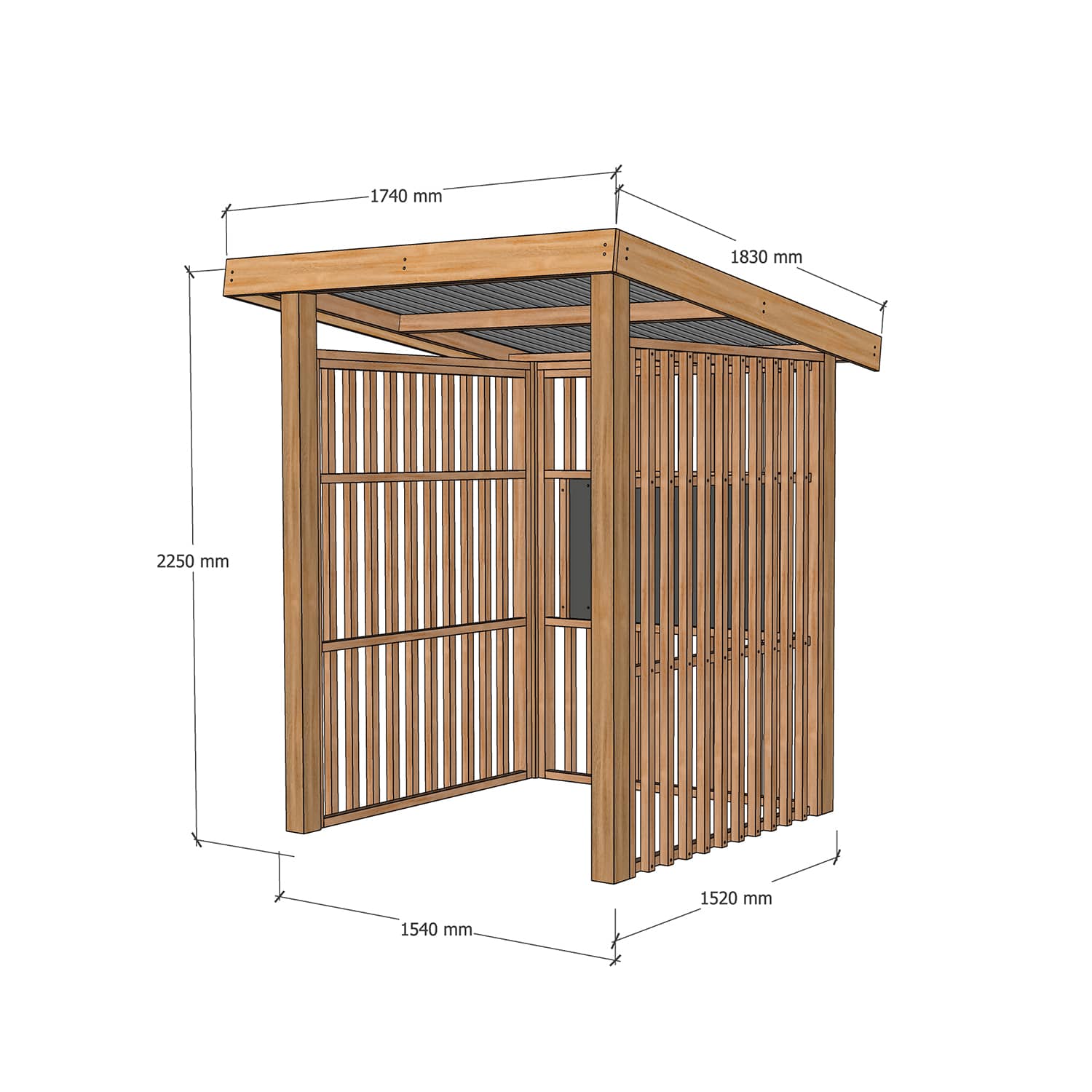 Hut Cubby House - Open Front Style