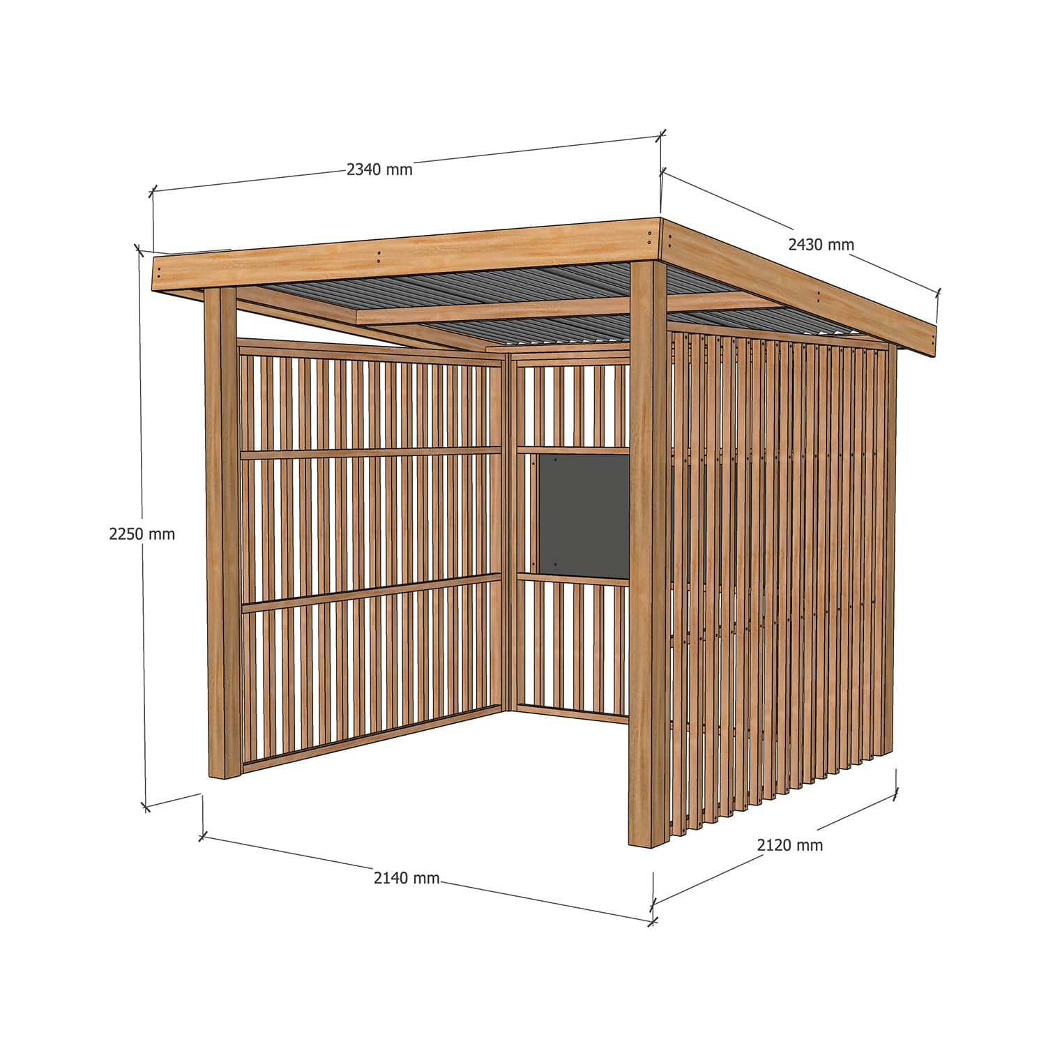 Hut Cubby House - Open Front Style