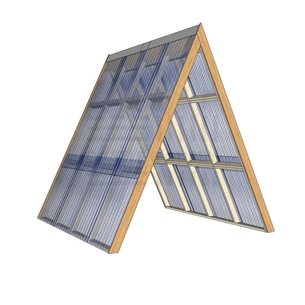 Large Timber Open A Frame Clear Roof No Back