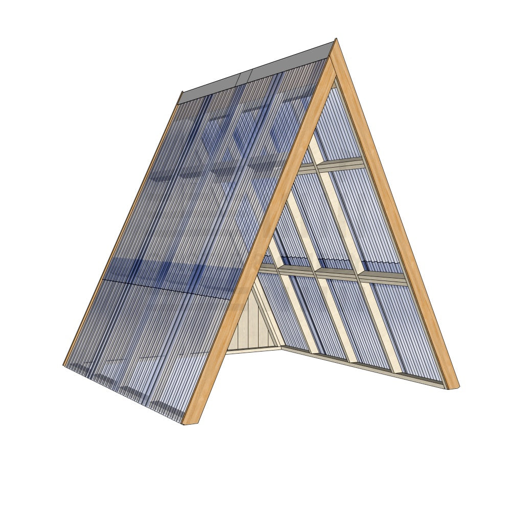 Large Timber Open A Frame Clear Roof With Back