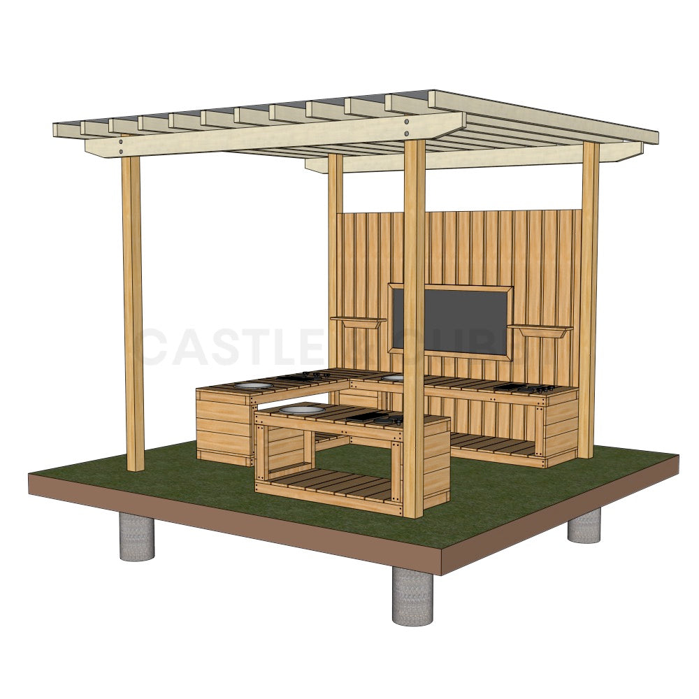 Mud Kitchen Shade Shelter - UV Canopy