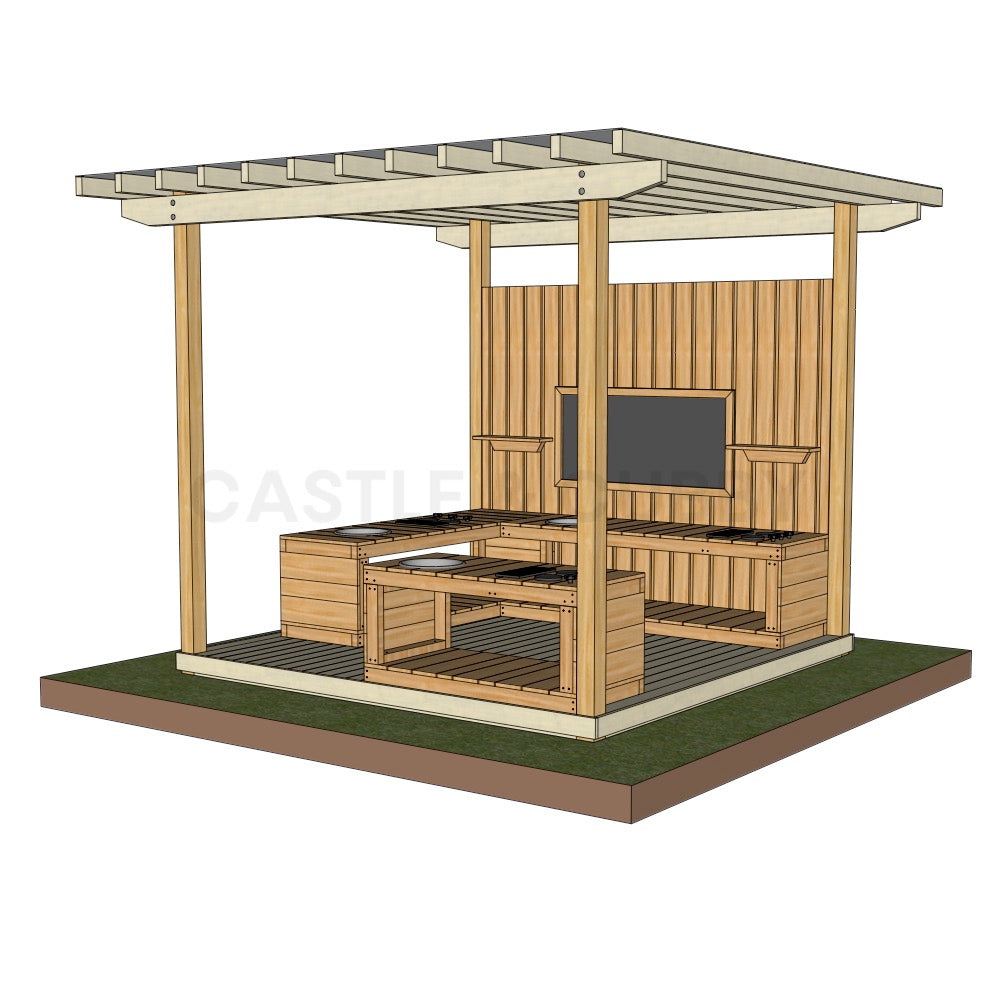 Mud Kitchen Shade Shelter - UV Canopy