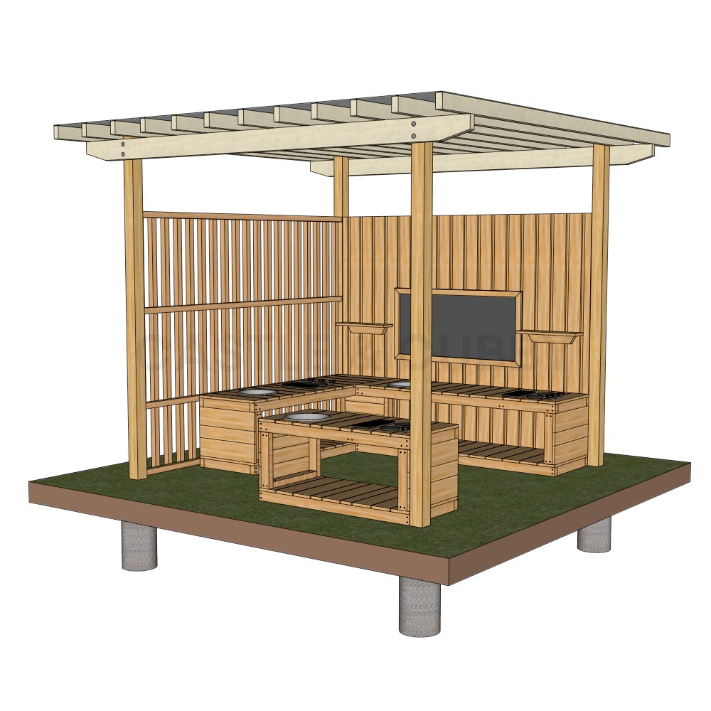 Mud Kitchen Shade Shelter - UV Canopy