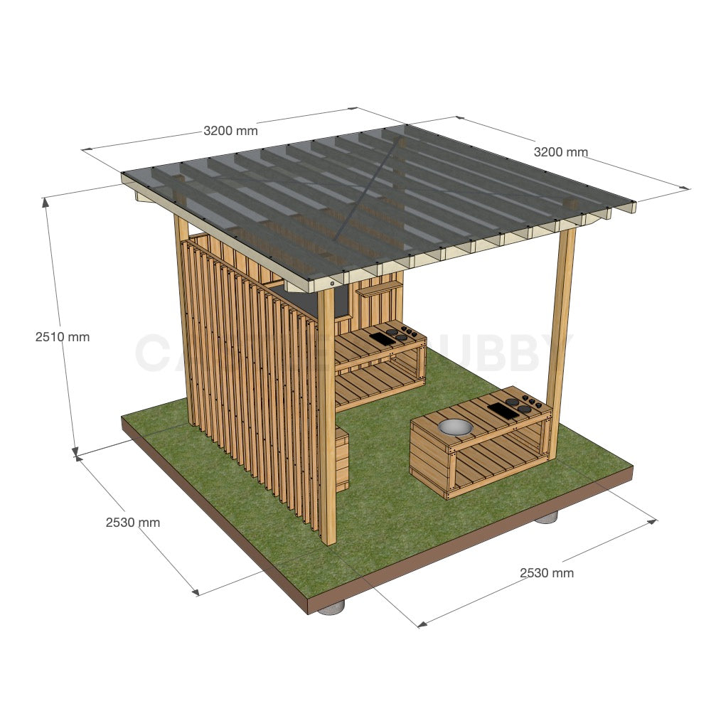 Mud Kitchen Shade Shelter - UV Canopy