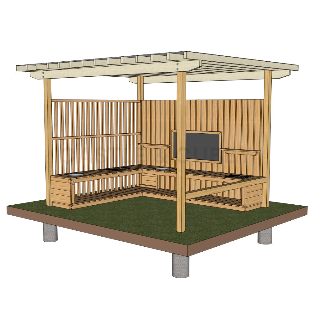 Mud Kitchen Shade Shelter - UV Canopy