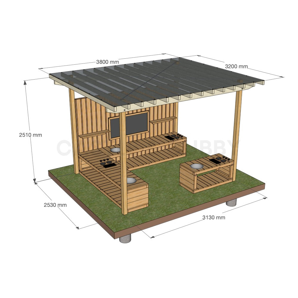 Mud Kitchen Shade Shelter - UV Canopy