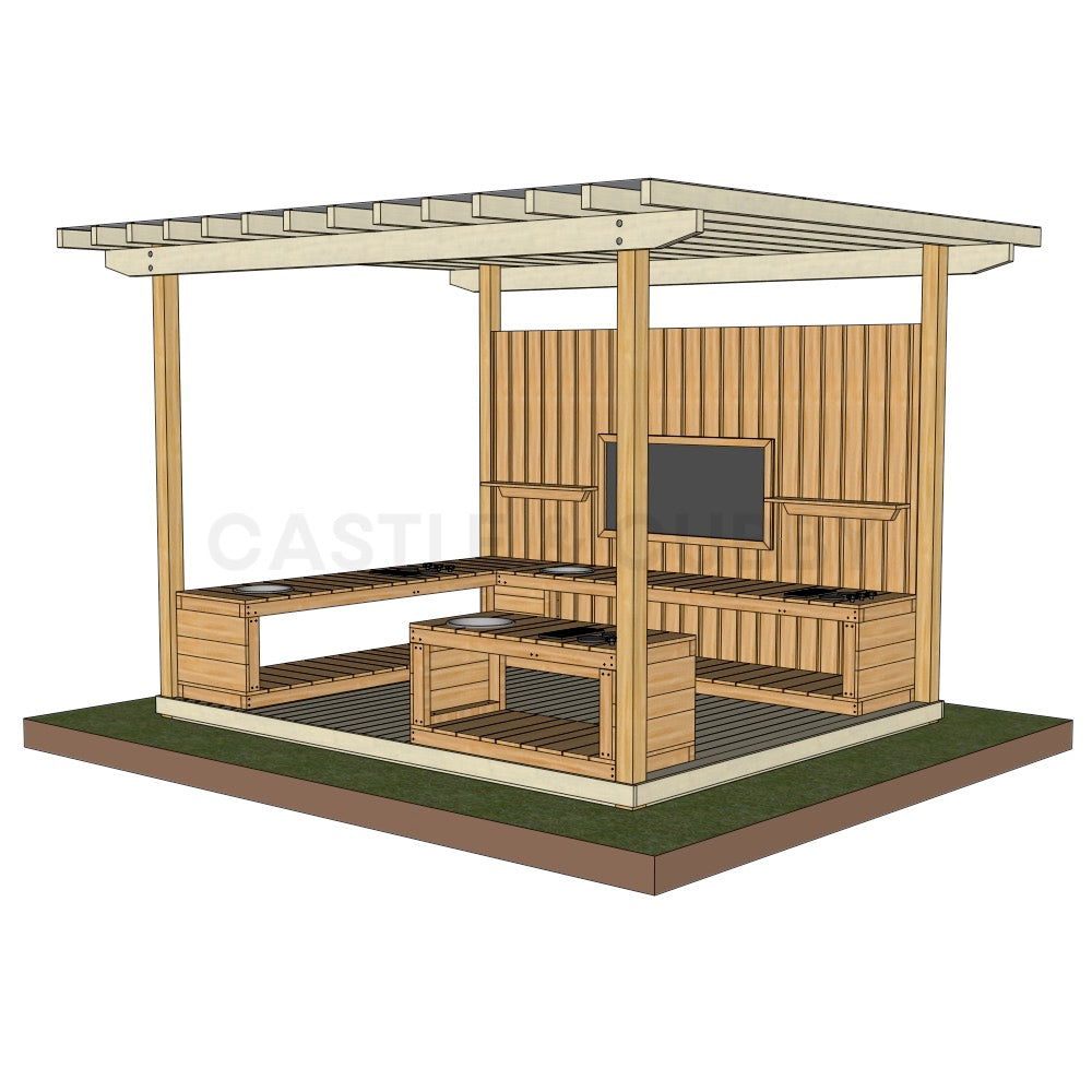 Mud Kitchen Shade Shelter - UV Canopy