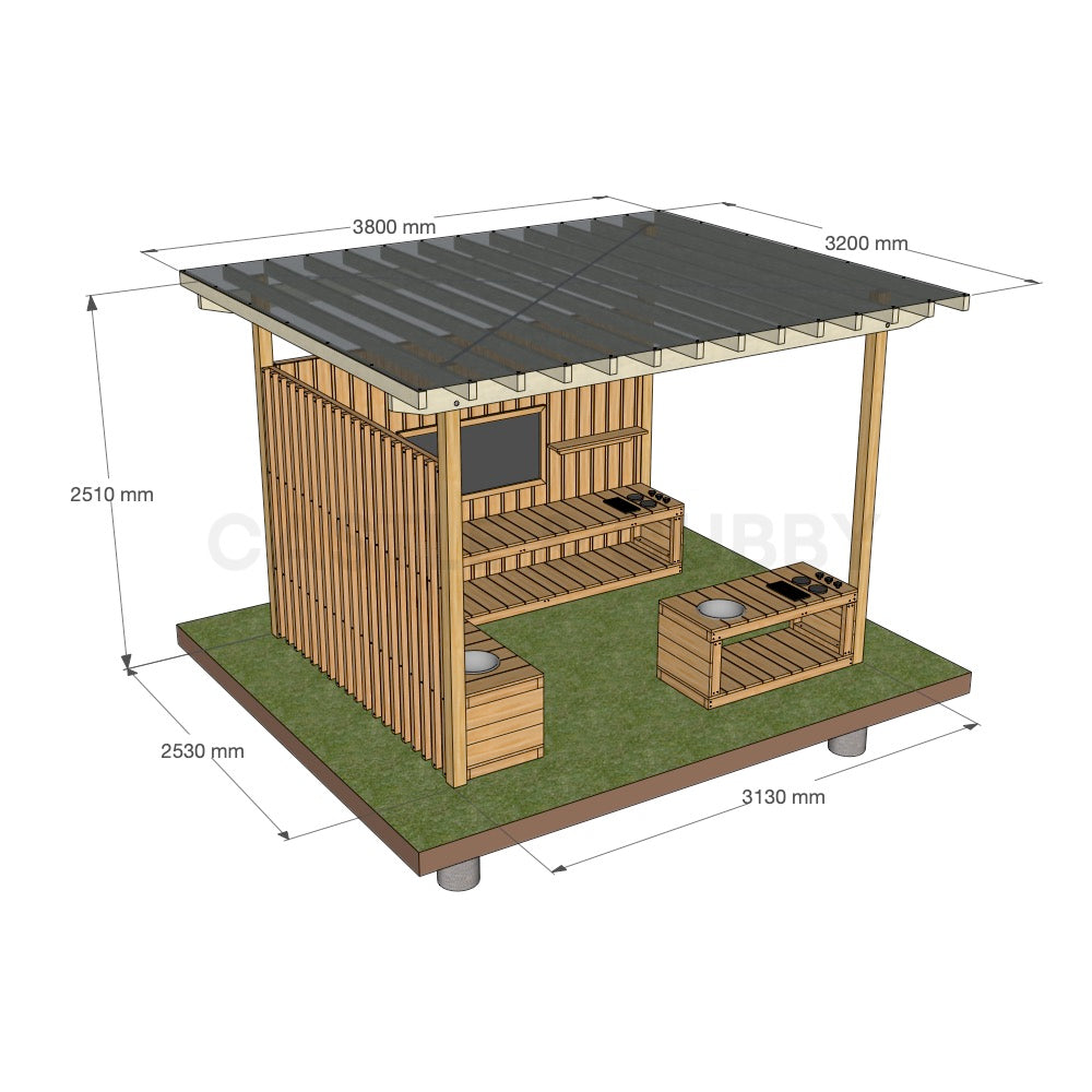 Mud Kitchen Shade Shelter - UV Canopy