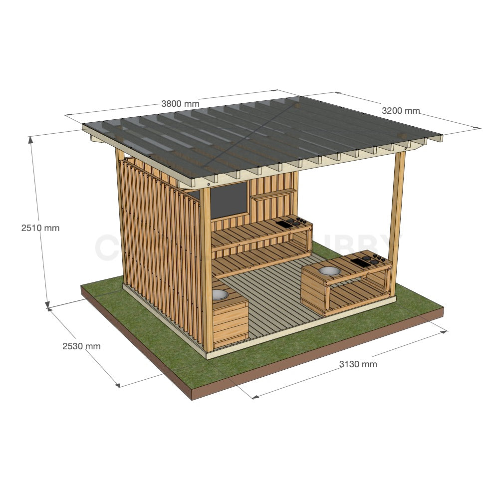 Mud Kitchen Shade Shelter - UV Canopy