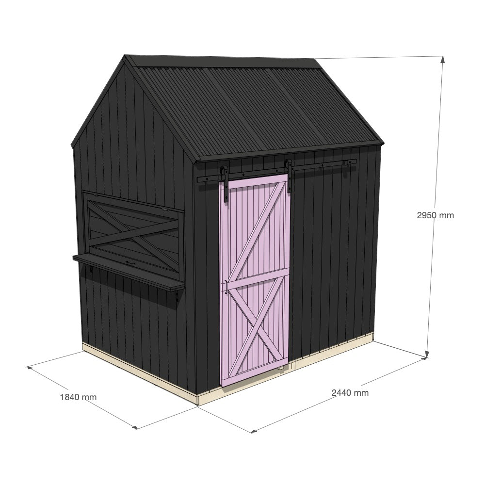 Barn with Mezzanine Cubby House - Resi