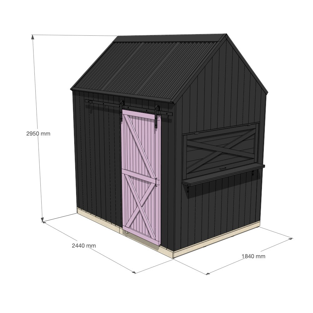 Barn with Mezzanine Cubby House - Resi