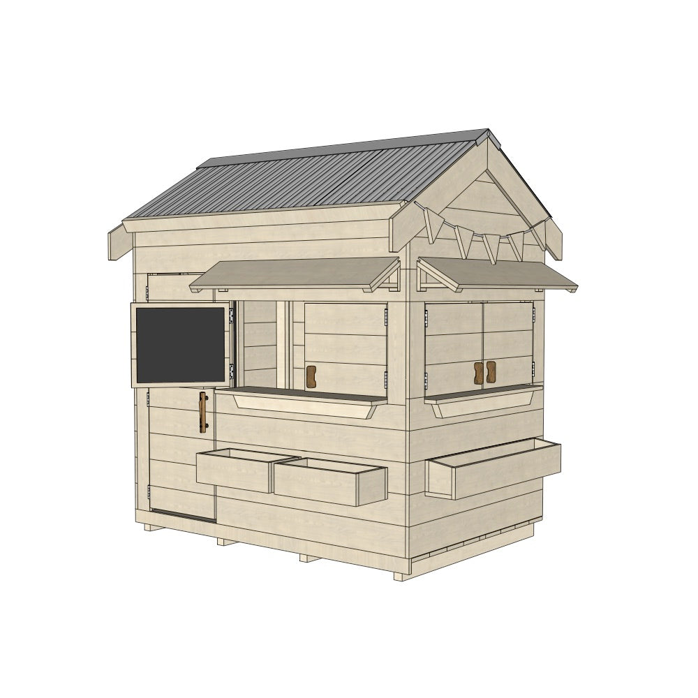 Signature Style: Pitched Roof Wooden Cubby Houses