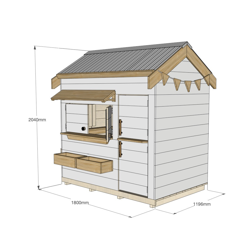 Signature Style: Pitched Roof Wooden Cubby Houses