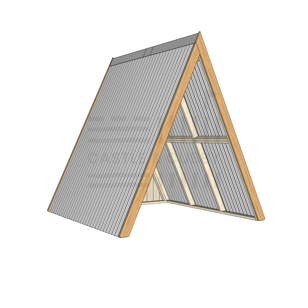 Std Timber Open A Frame Diffused Grey Roof With Back 