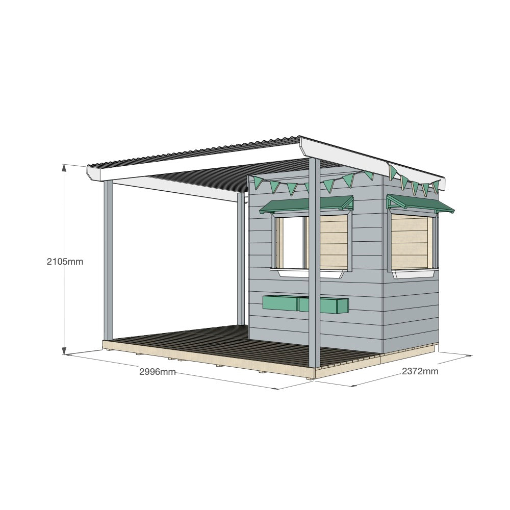 Vet Cubby House with Wraparound Verandah