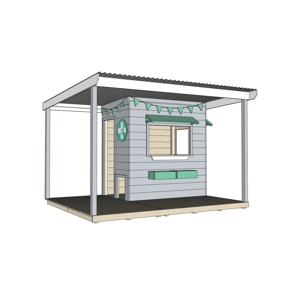 Vet Cubby House with Wraparound Verandah