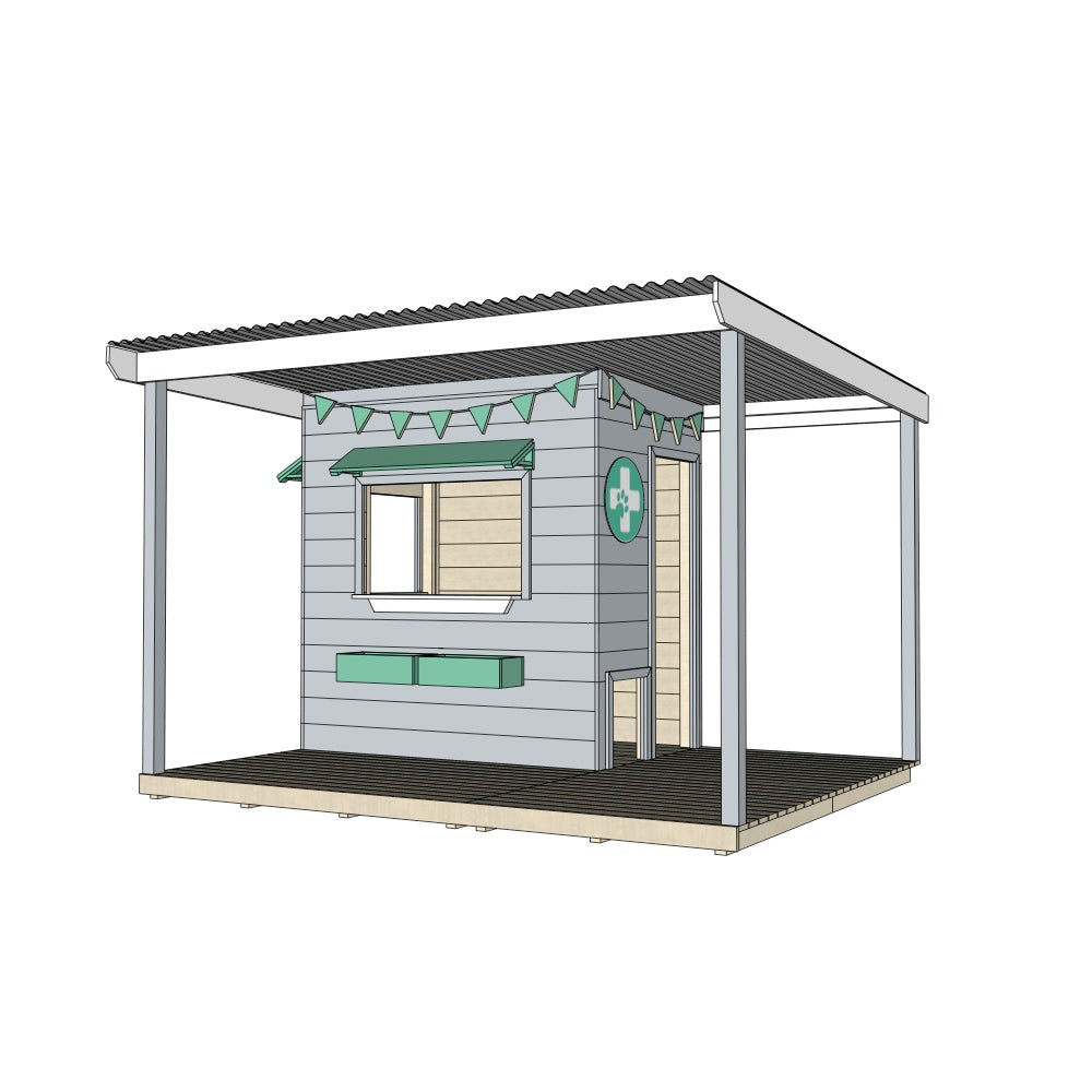 Vet Cubby House with Wraparound Verandah