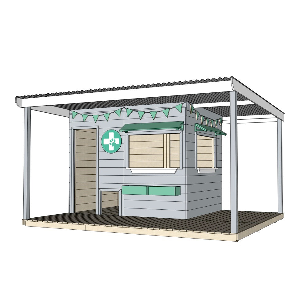 Vet Cubby House with Wraparound Verandah