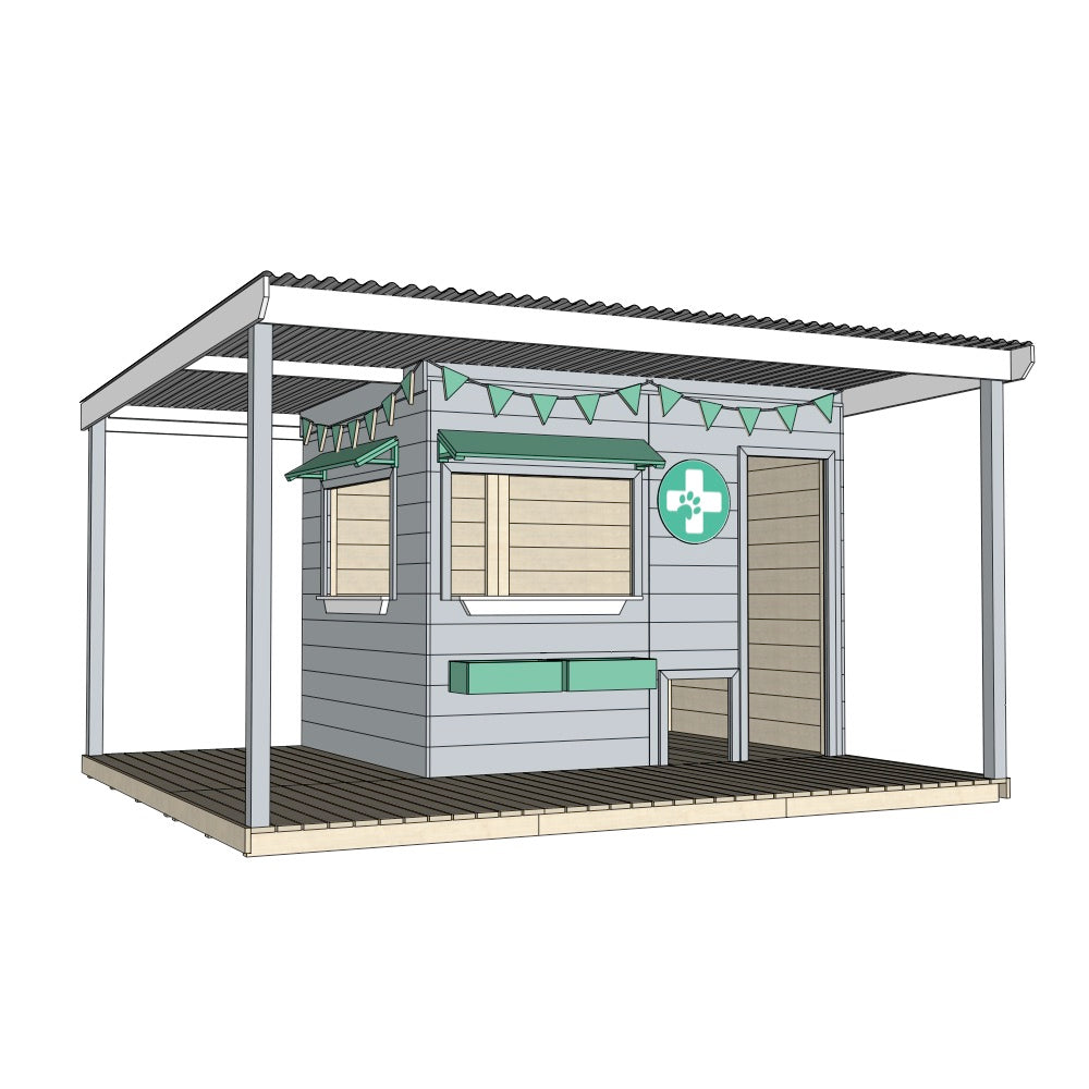 Vet Cubby House with Wraparound Verandah