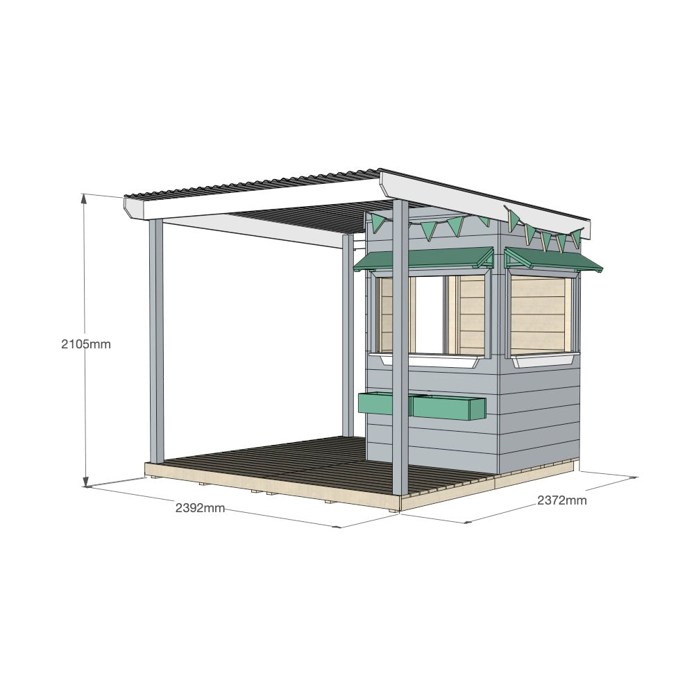 Vet Cubby House with Wraparound Verandah