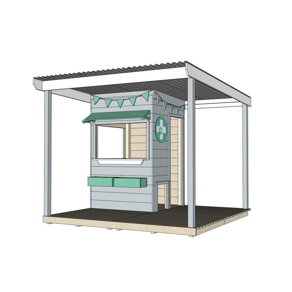 Vet Cubby House with Wraparound Verandah