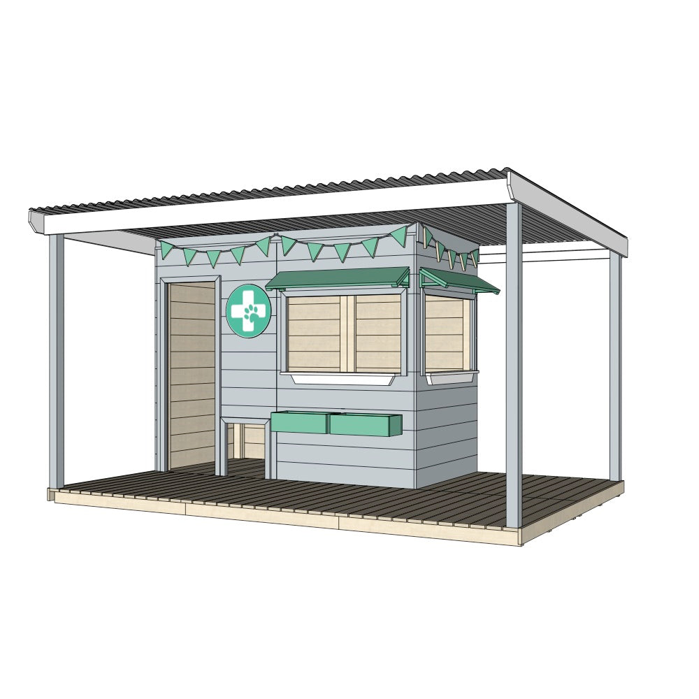 Vet Cubby House with Wraparound Verandah