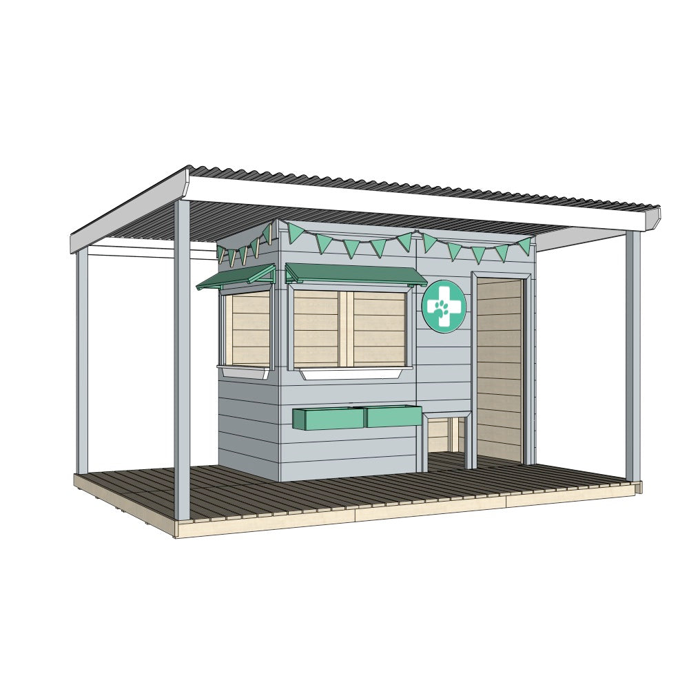 Vet Cubby House with Wraparound Verandah