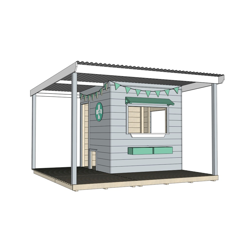 Vet Cubby House with Wraparound Verandah