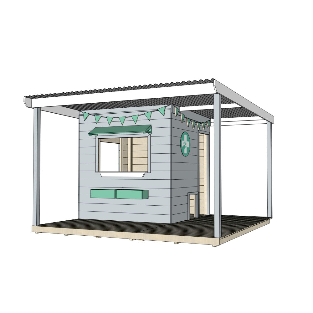 Vet Cubby House with Wraparound Verandah