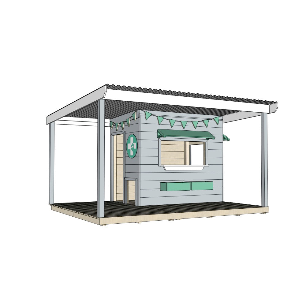 Vet Cubby House with Wraparound Verandah