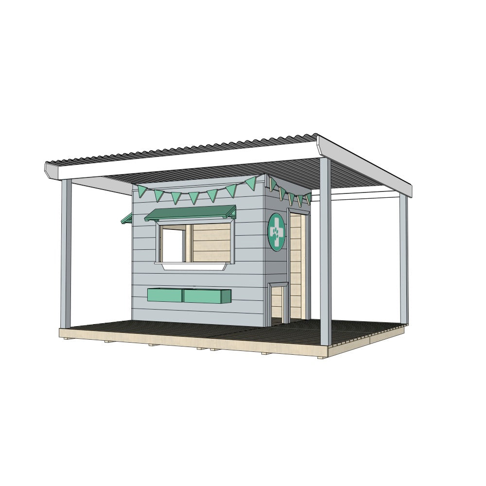 Vet Cubby House with Wraparound Verandah