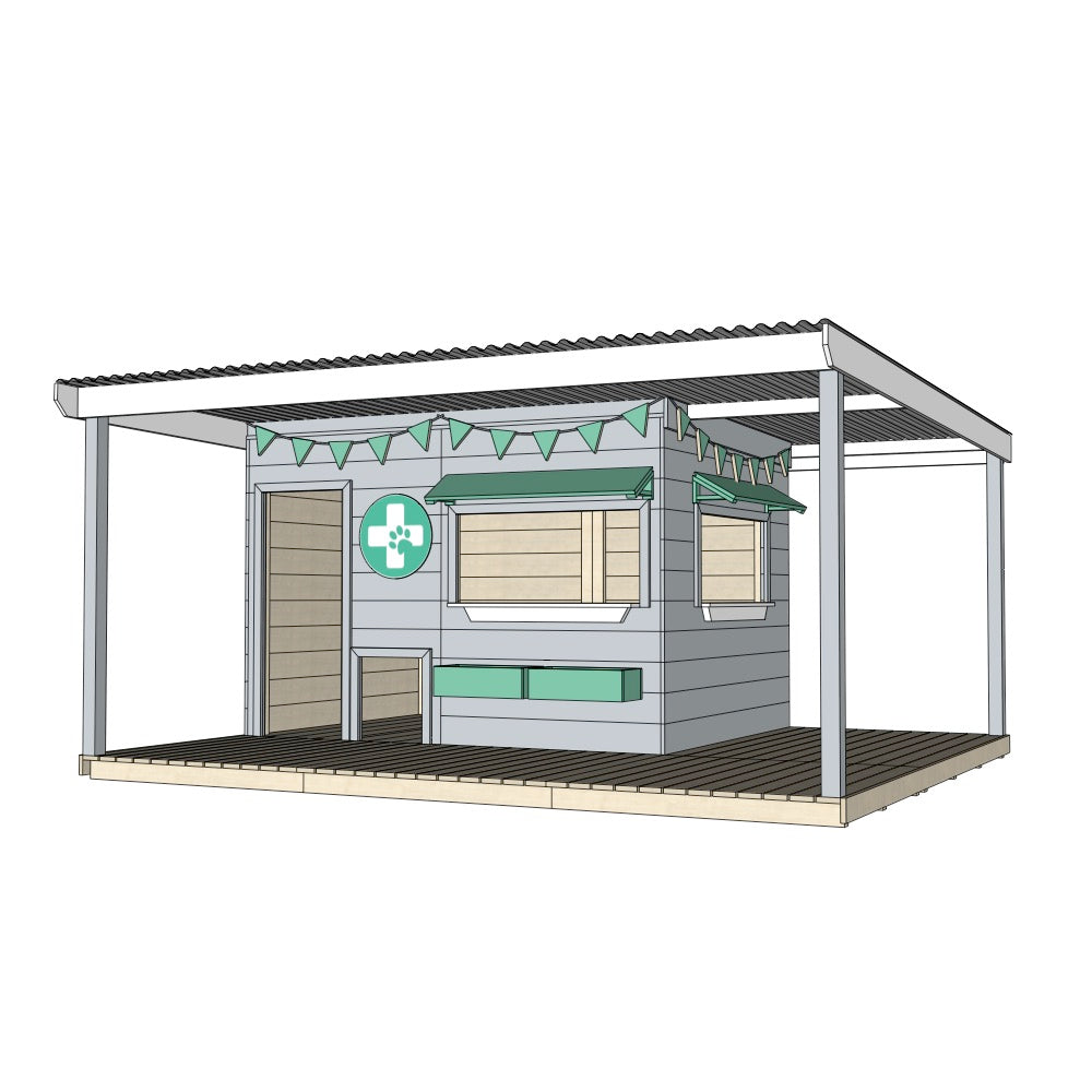 Vet Cubby House with Wraparound Verandah