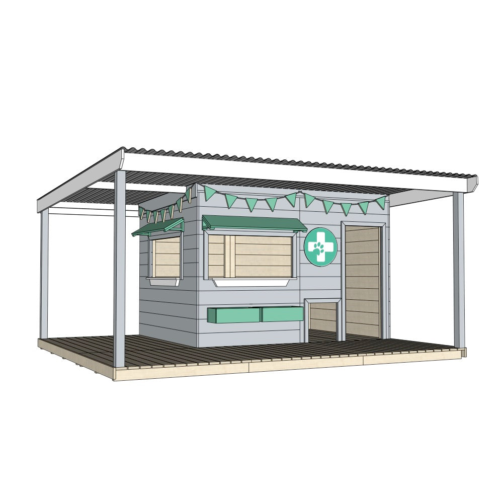 Vet Cubby House with Wraparound Verandah