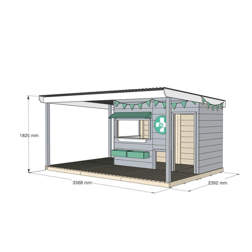 Vet Cubby House with Wraparound Verandah