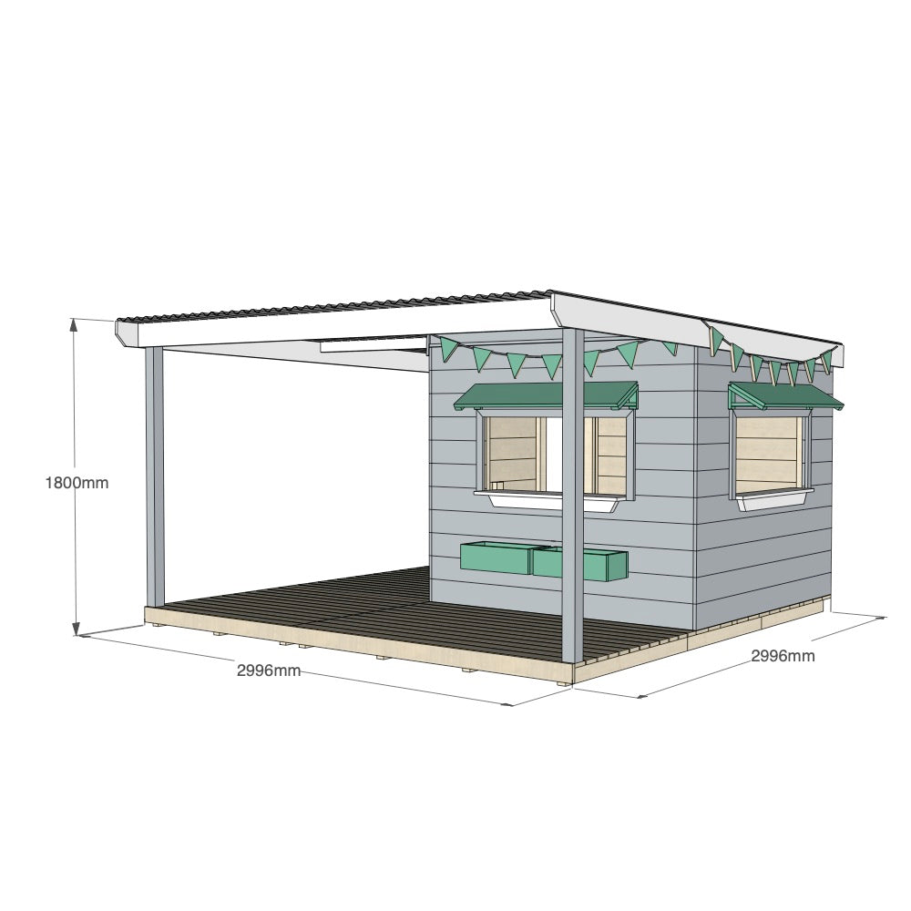 Vet Cubby House with Wraparound Verandah