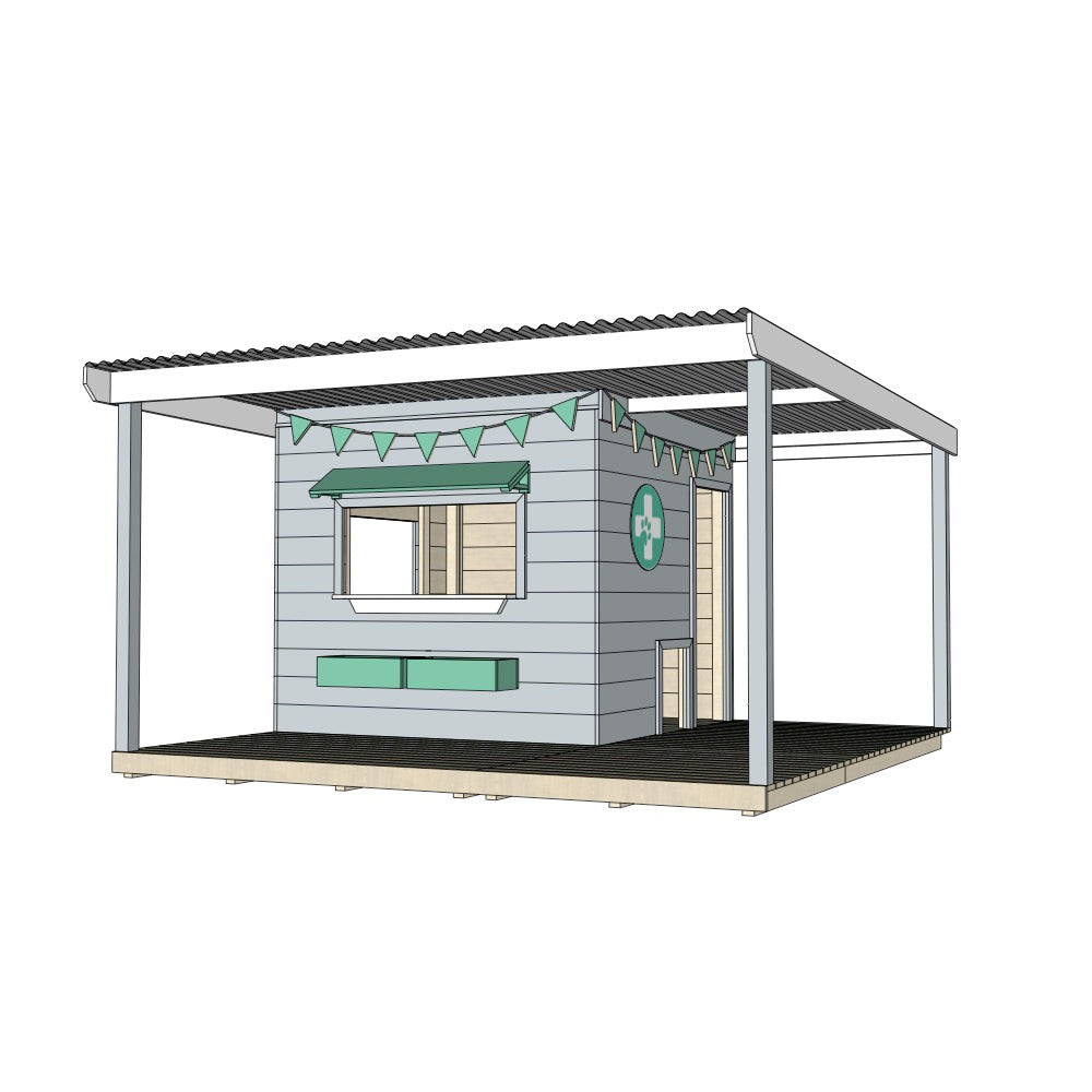 Vet Cubby House with Wraparound Verandah