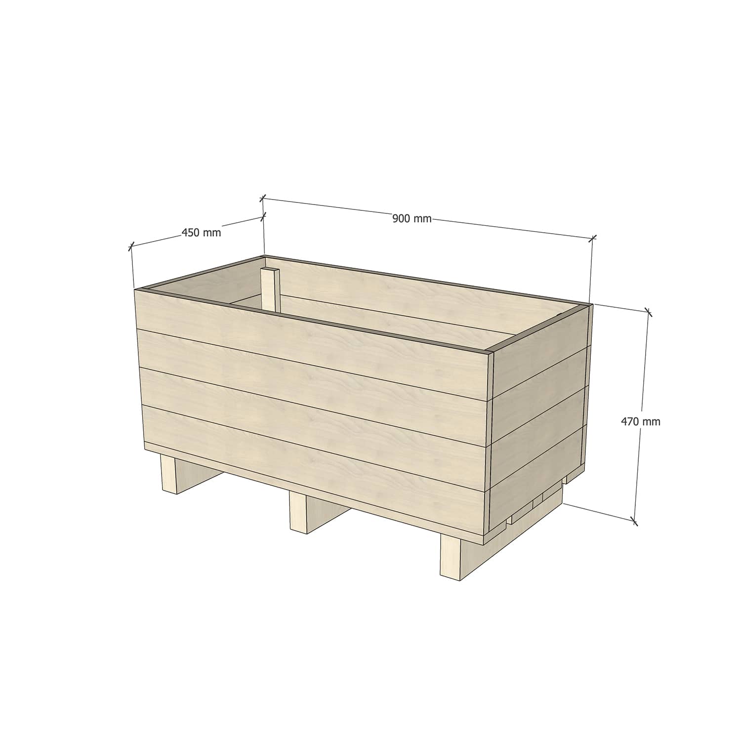 Wooden Garden Planter Boxes – Castle and Cubby